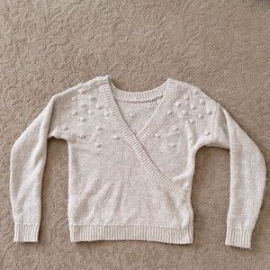 cream bubble wrap sweater